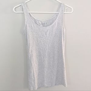 Ann Taylor LOFT grey blue heathered tank top